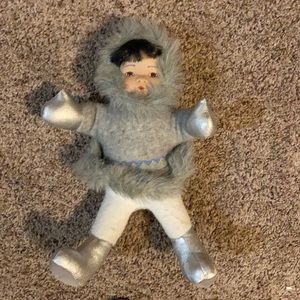 Little Snowflower 12" Porcelain Face Eskimo Doll